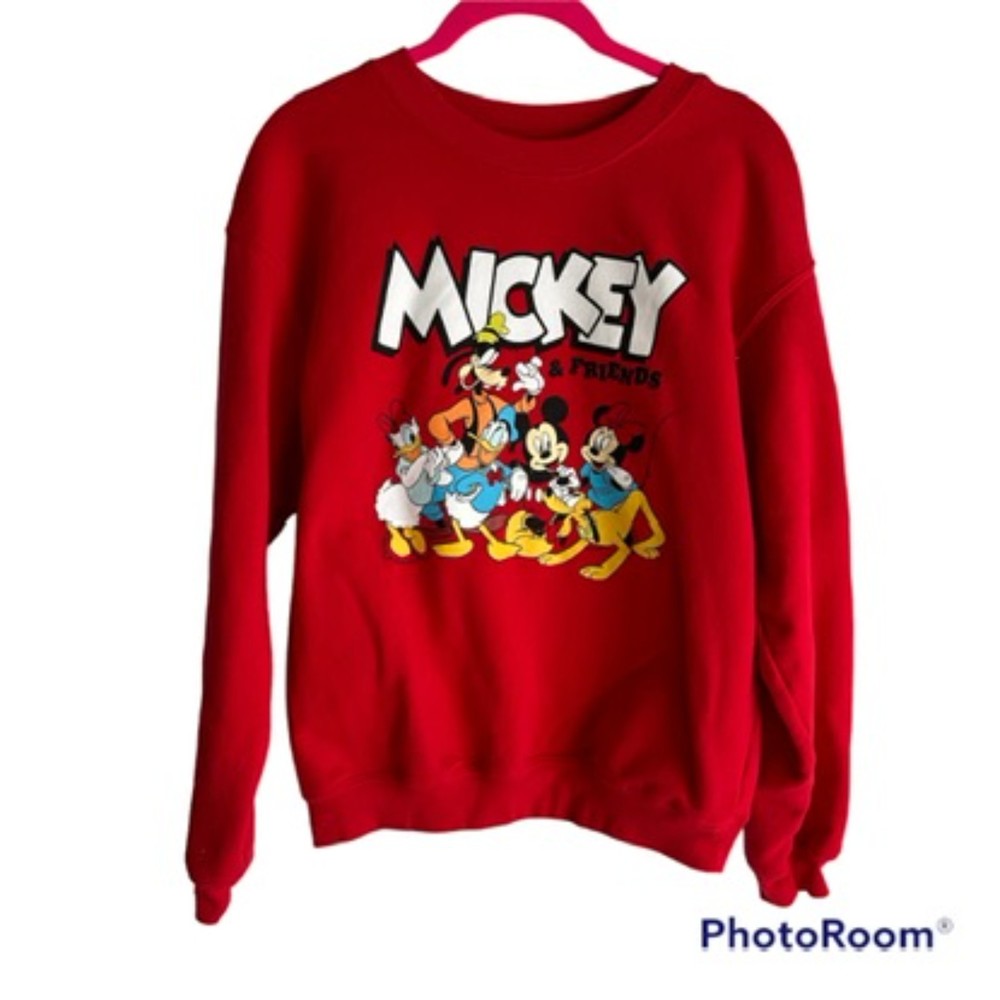 DISNEY Mickey Mouse and Friends Red‎ Ladies Casual Sweatshirt, S
